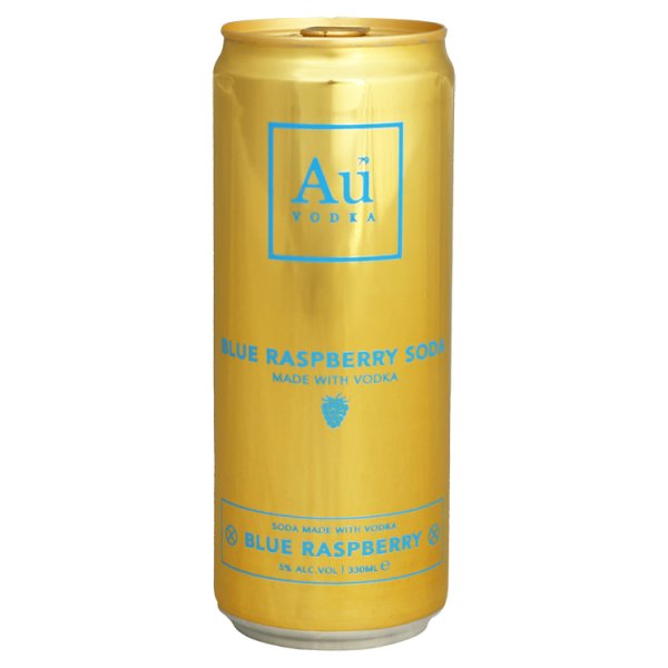 Au Vodka Blue Raspberry Soda 330ml
