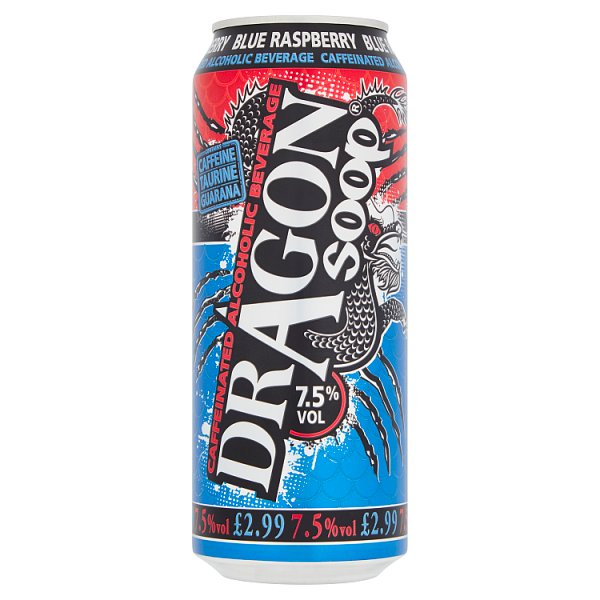 Dragon Soop Blue Raspberry Caffeinated Alcoholic Beverage 500ml PM329