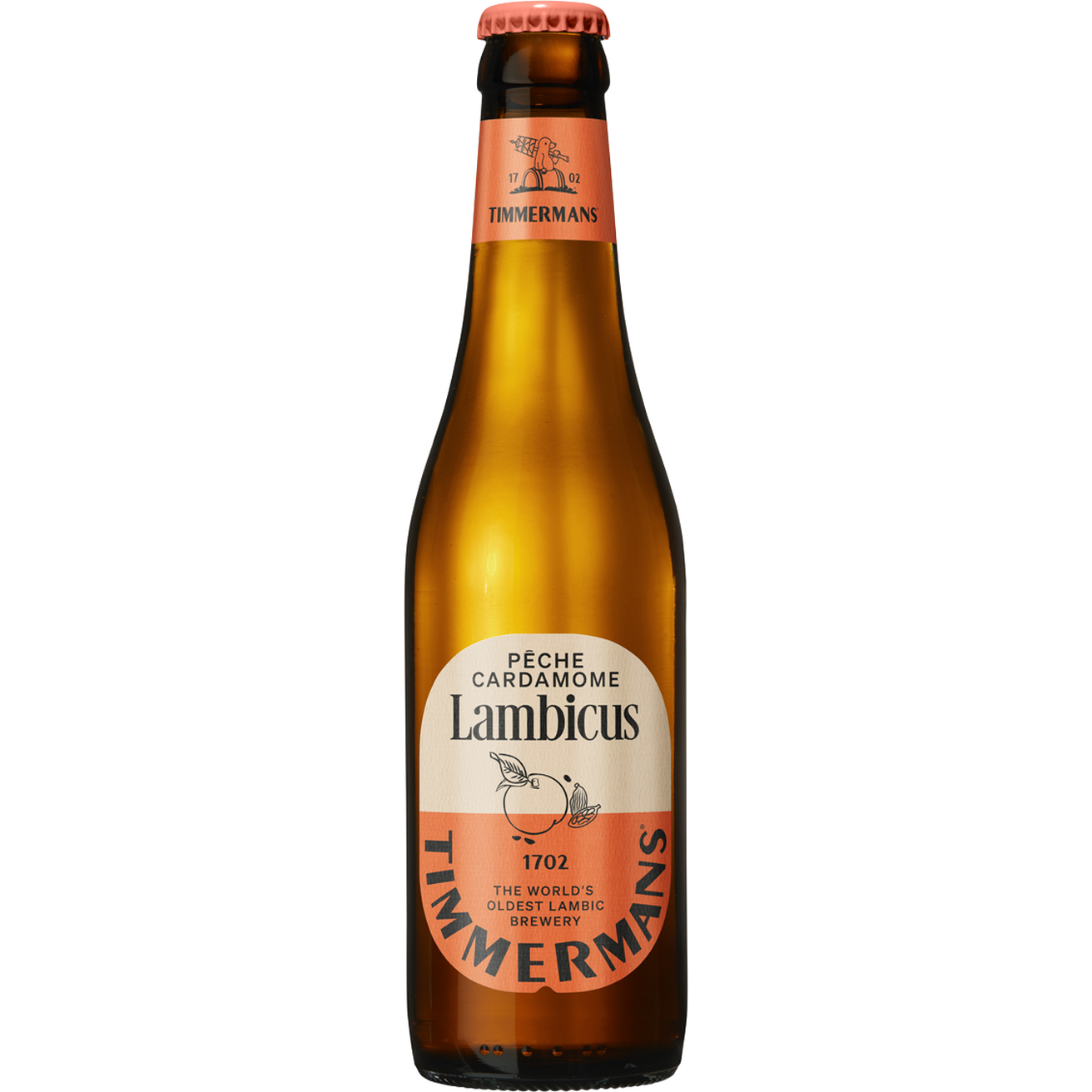 Timmermans Peche Cardamome 33cl Nrb Best Before 11.04.25