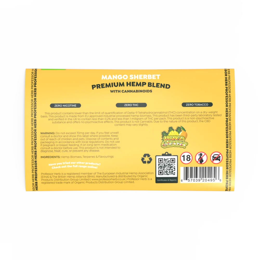PROFESSOR HERB PREMIUM HEMP BLEND (20G) - MANGO SHERBET