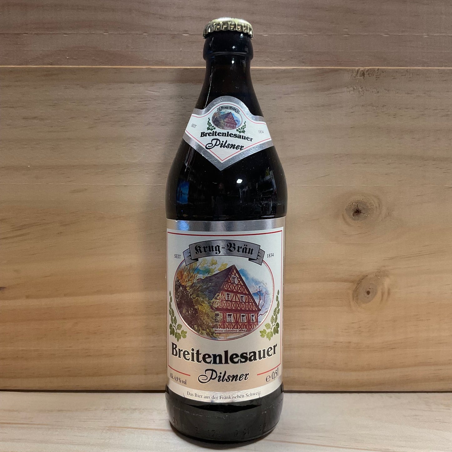 Krug-Brau Breitenlesauer Pilsner 50cl Best Before 10.11.23