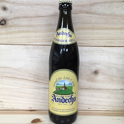 Andechs Weissbier Hell (5.5% ABV) 50cl RB Best Before 17.04.2024