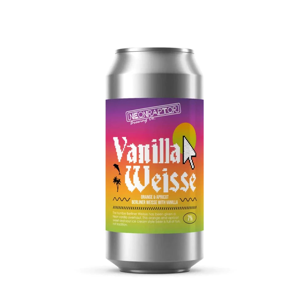 Neon Raptor Vanilla Weisse Orange and Apricot 440ml can Best Before 24.09.24