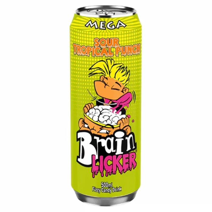 BrainLicker Mega Sour Tropical Punch 50cl Fizzy Candy Drink