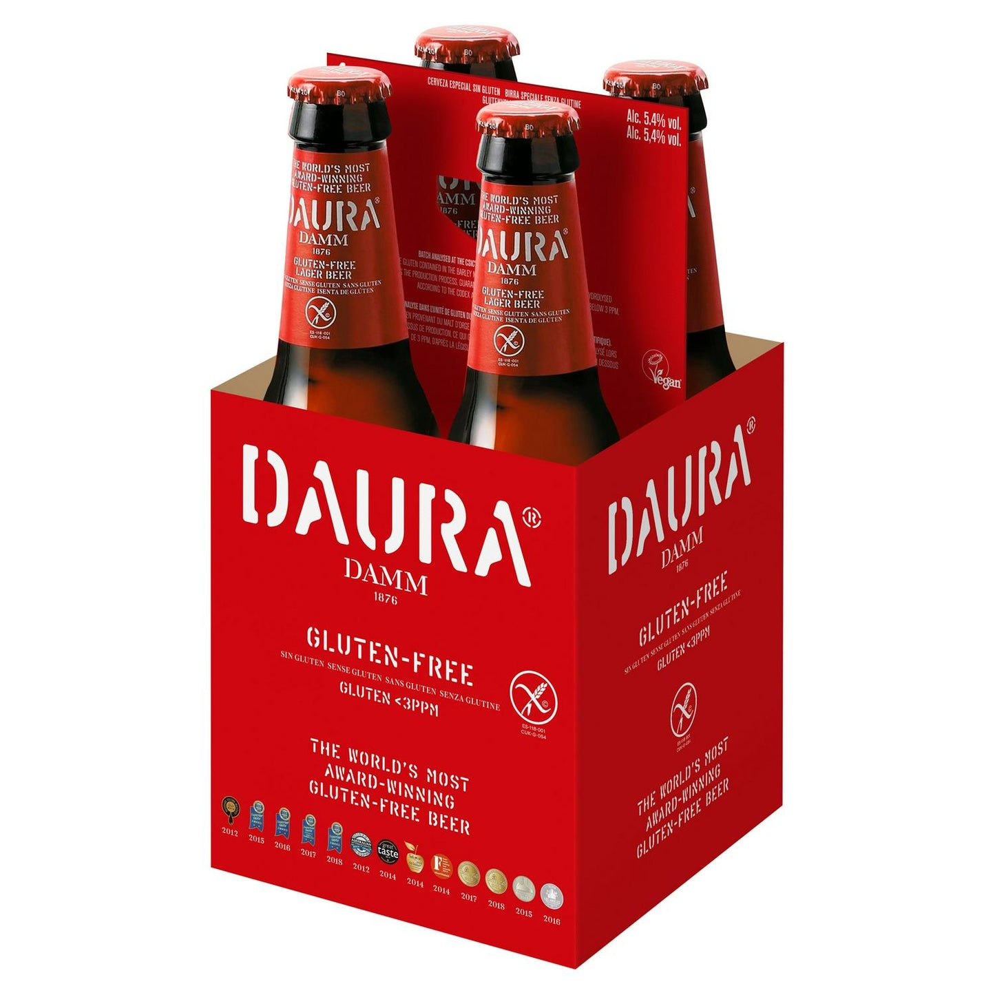 Daura Damm Lager (Gluten Free) 4x330ml (5.4% ABV)