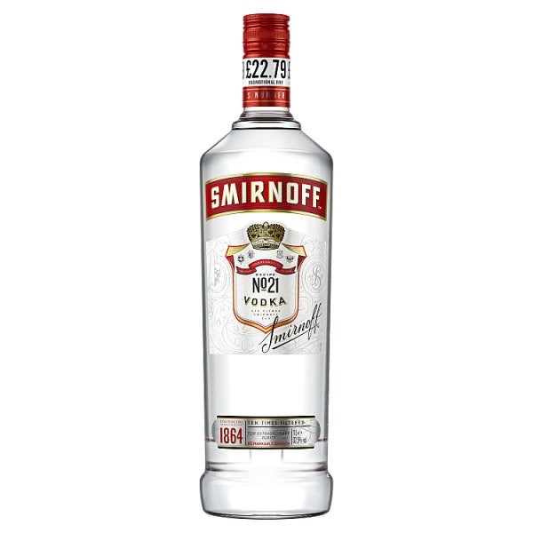 Smirnoff No. 21 Vodka 1L PM2279 (37.5% ABV)
