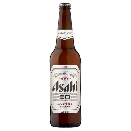 Asahi Super Dry Beer Lager Bottle 620ml (5% ABV)