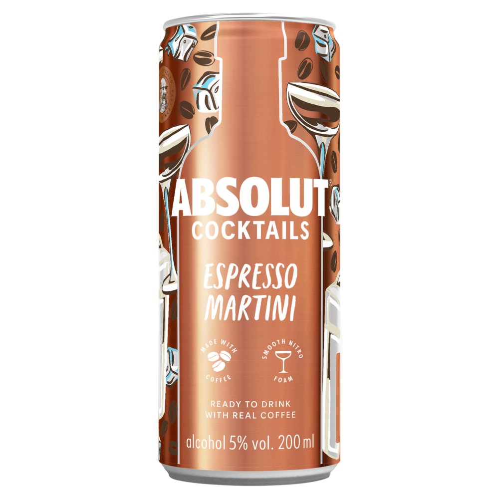 Absolut Cocktails Espresso Martini 200ml can