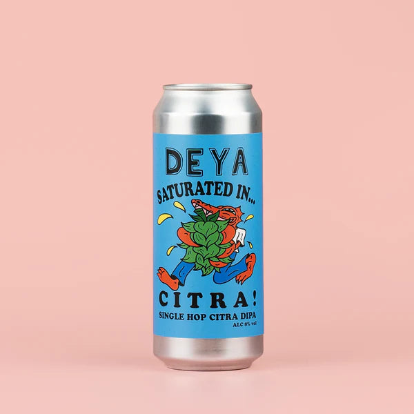 DEYA Saturated in CITRA (8% ABV) DIPA 500ml canned 21.06.24 Best Before 21.12.24