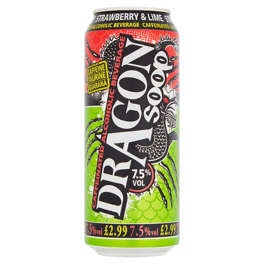 Dragon Soop Strawberry and Lime Caffeinated Alcohol Beverage 500ml