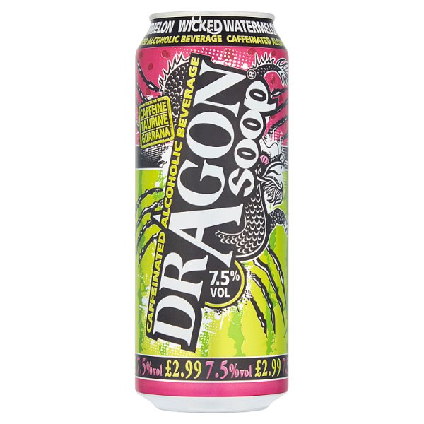 Dragon Soop Wicked Watermelon Caffeinated Alcohol Beverage 500ml