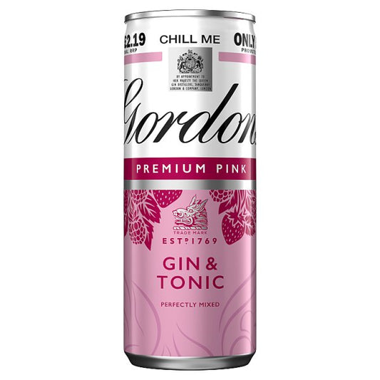 Gordons Premium Pink Gin and Tonic 250ml PM219