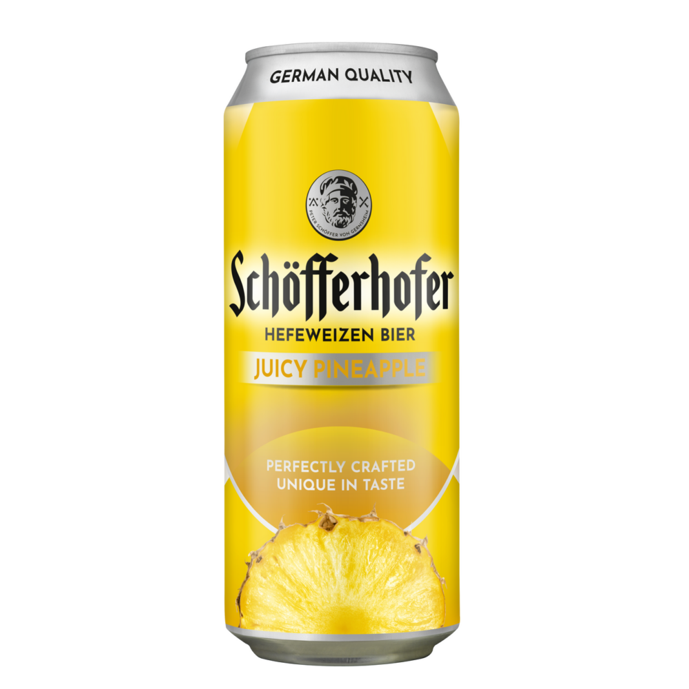 Schofferhofer Hefeweizen Bier Juicy Pineapple 500ml Can Best Before 10.08.2024