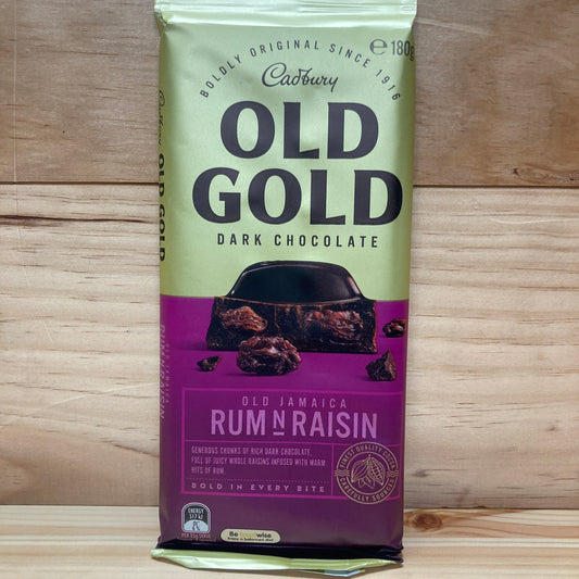 Cadbury Old Gold - Old Jamaica Rum and Raisin 180g Best Before 13/08/2023