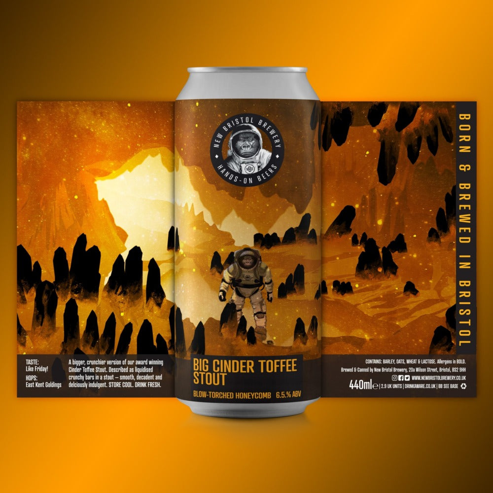 New Bristol Brewery Big Cinder Toffee Stout 440ml Can Best Before 23.10.2023