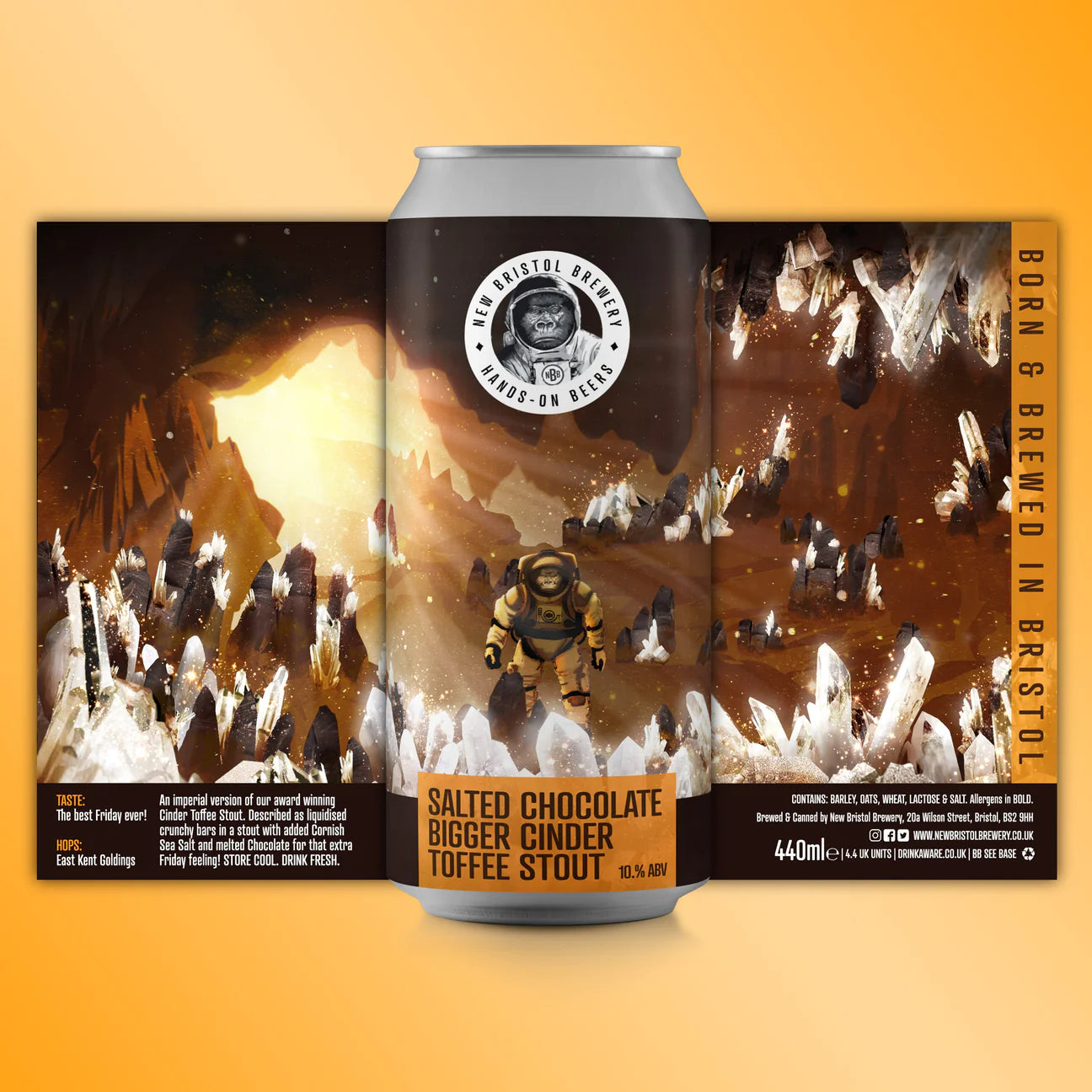 New Bristol Brewery Salted Chocolate Bigger Cinder Toffee Stout 440ml Can Best Before 25.10.2023