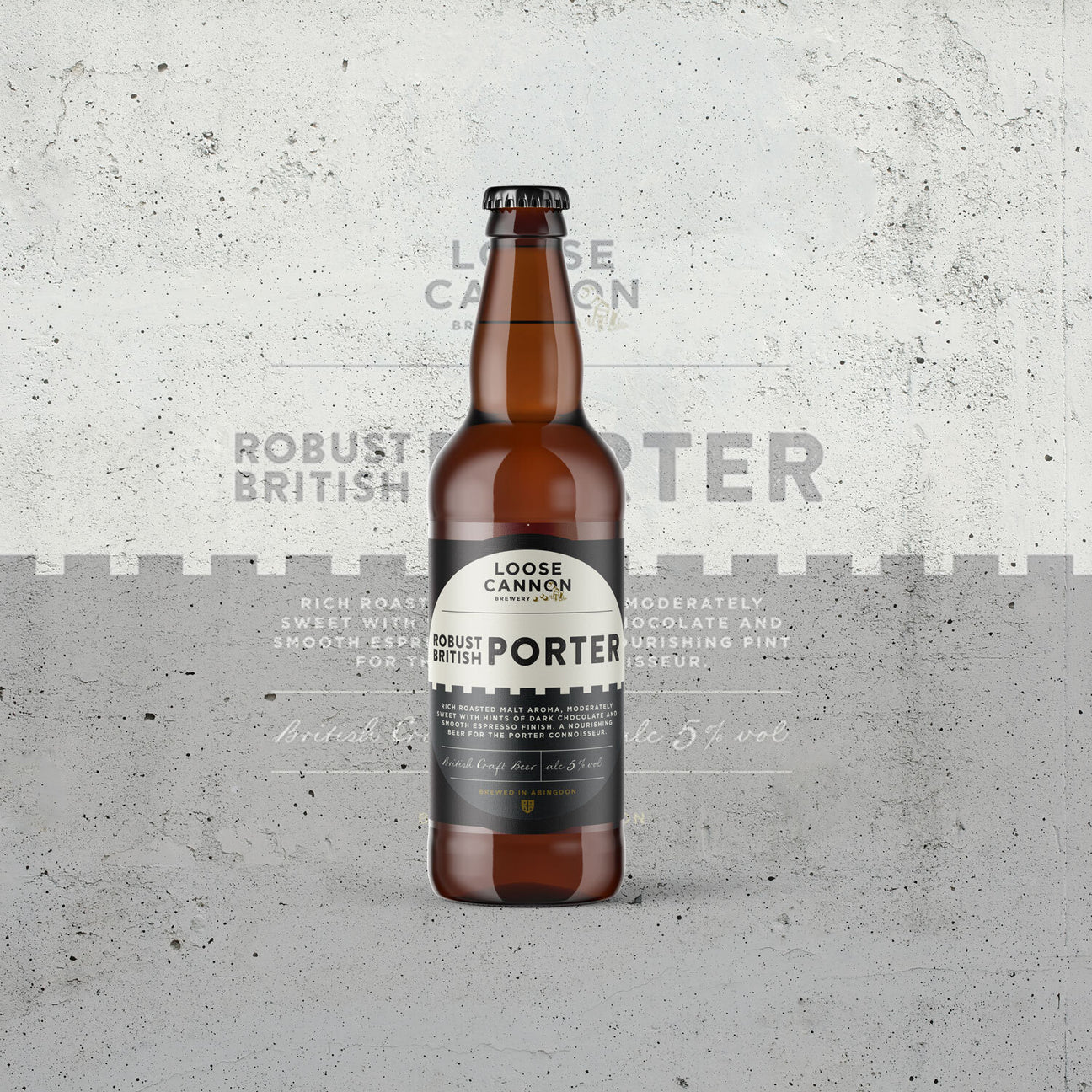 Loose Cannon Robust British Porter 500ml (5% ABV) Best Before 12.03.26