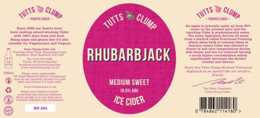 Tutts Clump Rhubarbjack Ice Cider 50cl (19.5% ABV)