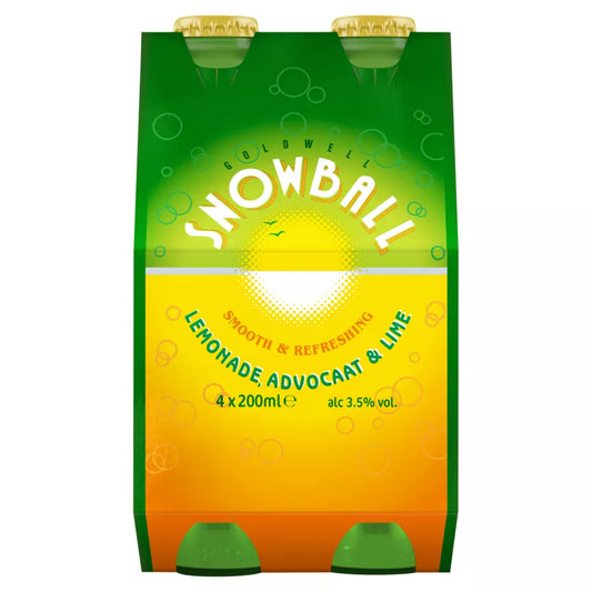 Snowball Lemonade, Advocaat and Lime (glass bottles) 4x200ml