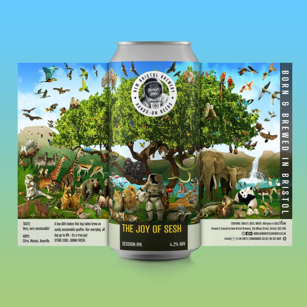 New Bristol Brewery The Joy Of Sesh (4.2% ABV) GLUTEN FREE Session IPA 440ml