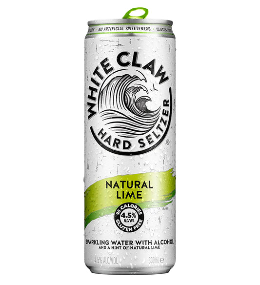 White Claw Natural Lime 330ml can