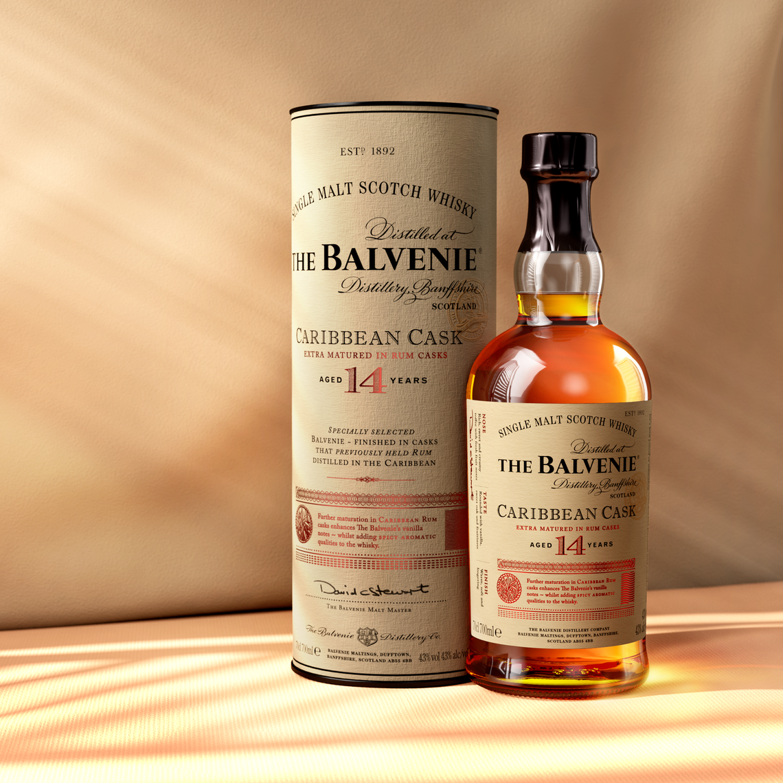 The Balvenie 14YO Caribbean Cask Whisky 70cl (43% ABV)