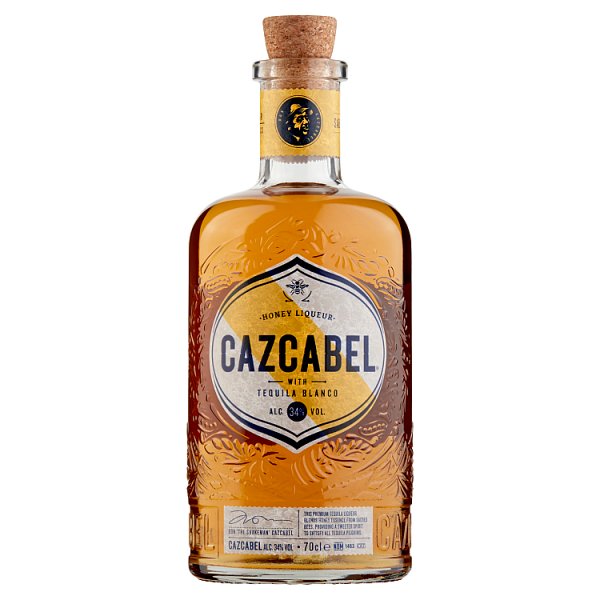 Cazcabel Honey Liqueur with Tequila Blanco (34% ABV) 70cl