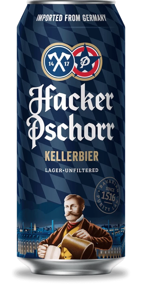 Hacker Pschorr Kellerbier 50cl CAN (abv. 5.5%) Best Before 25.08.2024