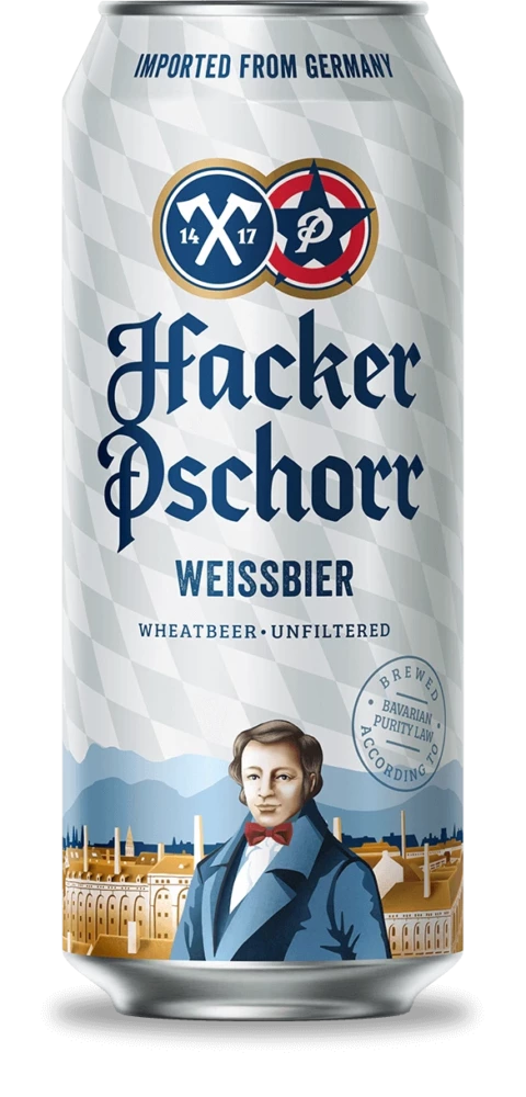 Hacker Pschorr Weissbier 500ml CAN Best Before 09.05.2025