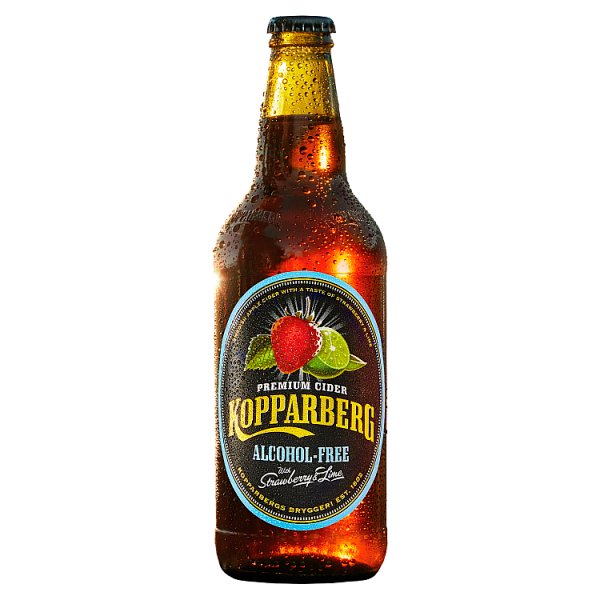 Kopparberg Alcohol-Free Premium Cider with Strawberry and Lime 500ml