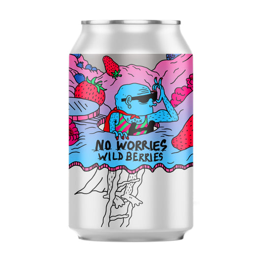 Lervig No Worries Wild Berries (0.5% ABV) 33cl Can best before: 06.09.2024